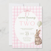 Some Bunny is Two Birthday Invitation Easter (Devant)