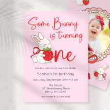 Some Bunny Strawberry 1st Birthday Photo
