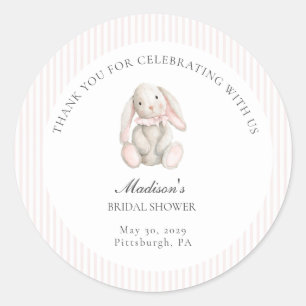 Some Bunny Sweet Roze Baby Shower Ronde Sticker