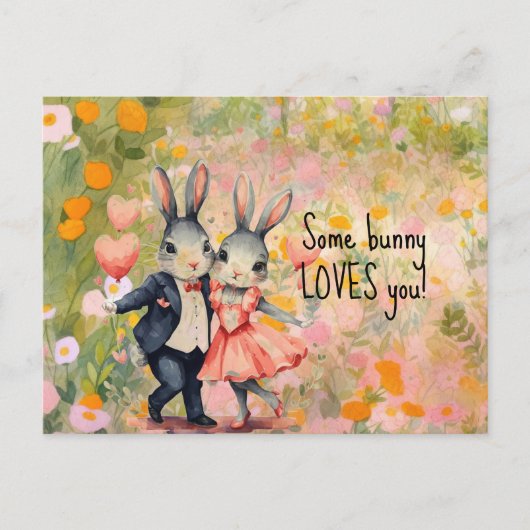 Some Bunny t'aime Monsieur et Madame Carte postale (Devant)