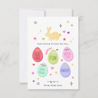 Some Bunny Thinks You're Awesome Happy Easter Card Kaart