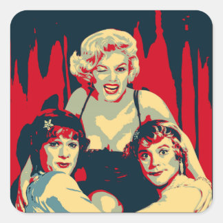 Some like it hot Pop Art Vierkante Sticker