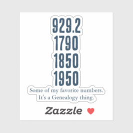 Some of my favorite numbers sticker