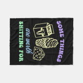 Some Things Are Worth Ting For Funny Apparel  Fleece Deken (Voorkant (Horizontaal))
