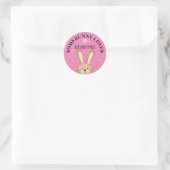 Somebunny Aime You Pink Personnalisé Sticker Bunny (Sac)