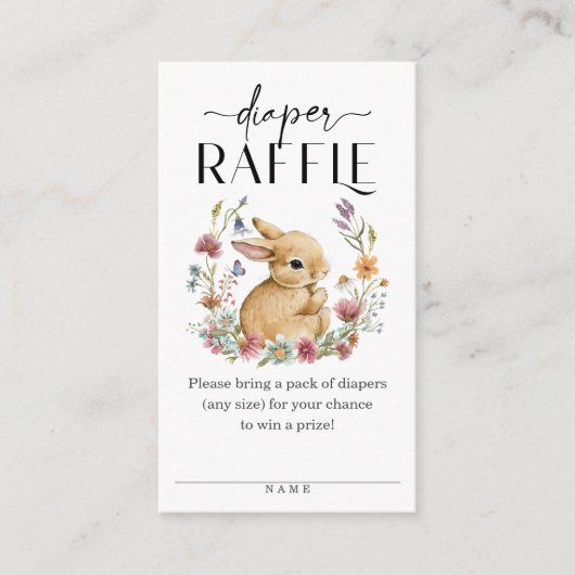 Somebunny Baby shower Luier Raffle Kaarten (Voorkant)