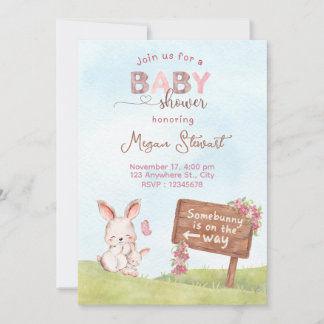SomeBunny baby shower uitnodiging