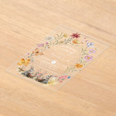 SomeBunny Easter Wildflower Baby shower Acryl Uitnodigingen (Laagn)