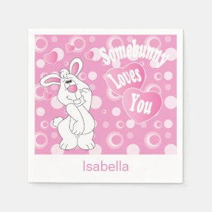 Somebunny houdt van u Paashaas Servet