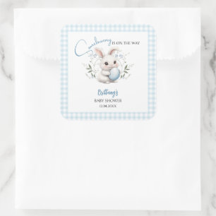 Somebunny is op het Way Boy Easter Baby shower Vierkante Sticker
