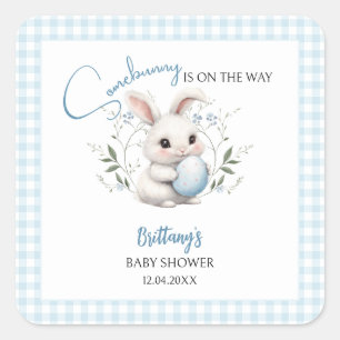 Somebunny is op het Way Boy Easter Baby shower Vierkante Sticker
