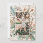 Somebunny is Turning One 1st Birthday Invitation Kaart (Achterkant)