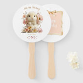 Somebunny is Turning One Handheld Party Fans Handwaaier (Voorkant en achterkant)