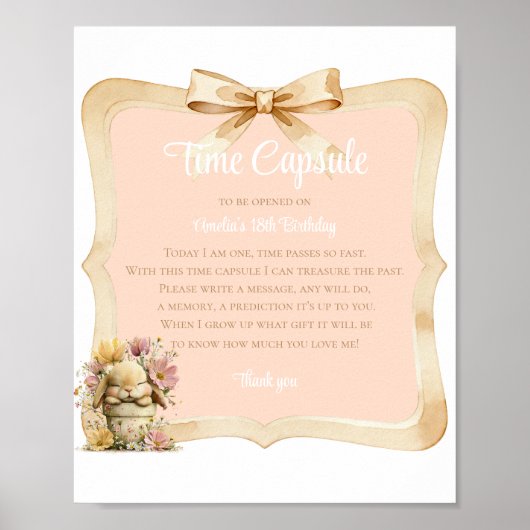 Somebunny is Turning One Milestone Poster (Devant)