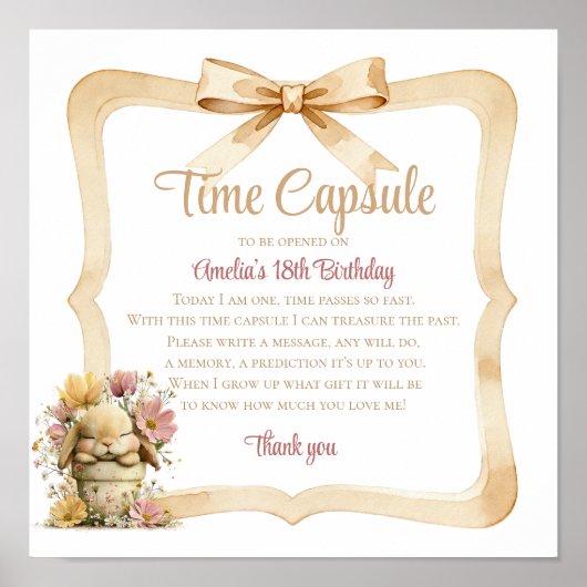 Somebunny is Turning One Milestone Poster (Devant)