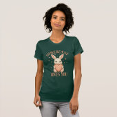 Somebunny Loves You Cute Bunny Green T-Shirt (Devant entier)