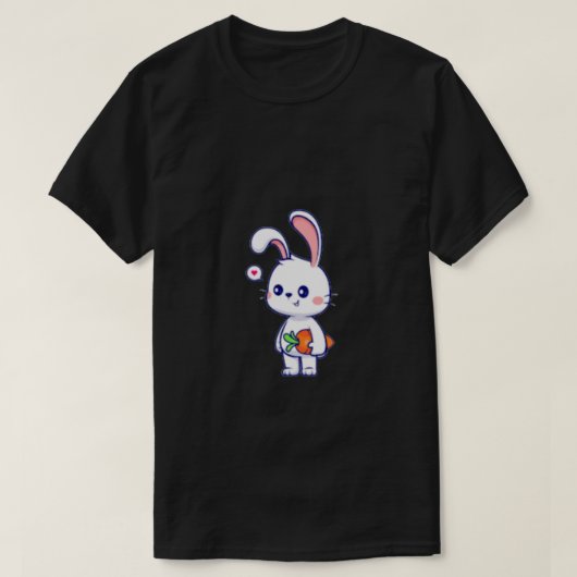 ''Somebunny Loves You'' Heart Carrot T-Shirt (Design devant)
