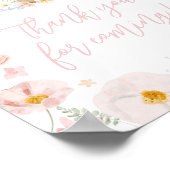 Somebunny Rabbit Baby shower Bedankt voor je komst Poster (Hoek)