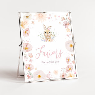 Somebunny Rabbit Baby shower Favors Poster