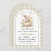 Somebunny Special Gingham Spring Baby shower Kaart (Voorkant / Achterkant)