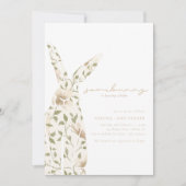 Somebunny Spring Easter Floral Baby shower Kaart (Voorkant)