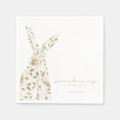 Somebunny Spring Easter Floral Baby shower Servet (Voorkant)