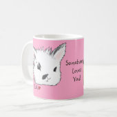 Somebunny vous aime rose de tasse (Devant gauche)