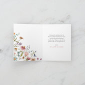 Somebunny Wildflower Baby shower Dank u kaart (Binnen)