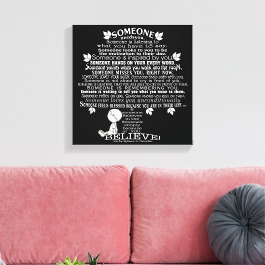 SOMEONE BEELD CANVAS AFDRUK (Insitu (Woonkamer))