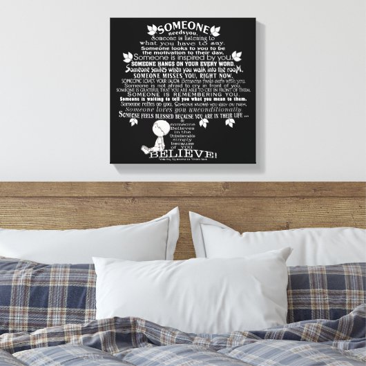 SOMEONE BEELD CANVAS AFDRUK (Insitu (Slaapkamer))