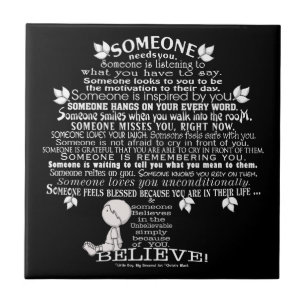 SOMEONE BEELD TEGELTJE