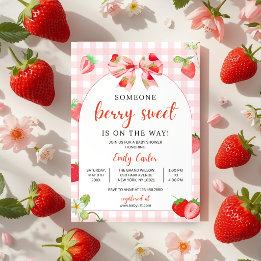 Someone Berry Sweet Baby Shower Invitation Kaart