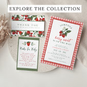 Someone Berry Sweet Gingham Baby Shower Invitation