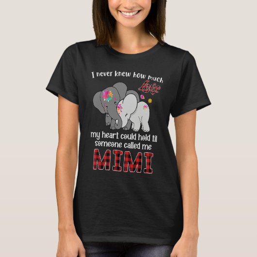 Someone Called Me Mimi  Elephants Cute Mother's Da T-shirt (Voorkant)