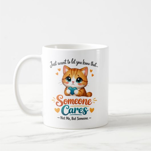 Someone Cares (Not Me) Funny Cat Coworker Koffiemok (Links)