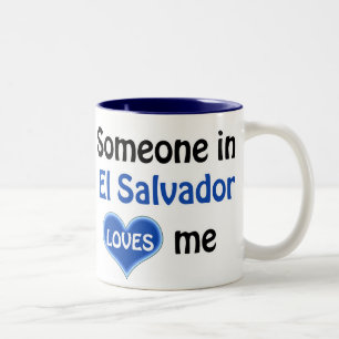 Someone in El Salvador loves me Tweekleurige Koffiemok
