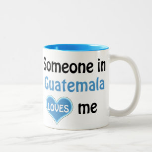 Someone in Guatemala loves me Tweekleurige Koffiemok