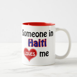 Someone in Haiti loves me Tweekleurige Koffiemok