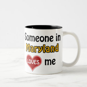 Someone in Maryland loves me Tweekleurige Koffiemok