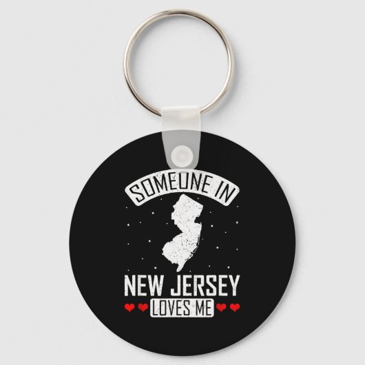 Someone In New Jersey Loves Me Nj State Souvenir G Sleutelhanger (Voorkant)