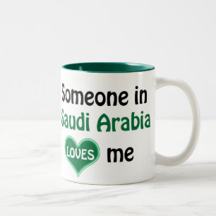 Someone in Saudi Arabia loves me Tweekleurige Koffiemok