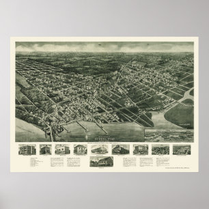 Somers-Point, NJ Panoramic Map - 1925 Poster