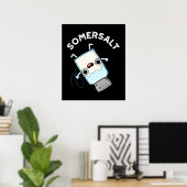 Somersalt Funny Somersault Salt Pun Dark BG Poster (Thuiskantoor)
