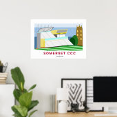 Somerset County Cricket Designer Poster (Thuiskantoor)