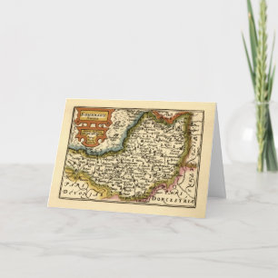 Somerset County England Oude antiquarische atlas k Kaart