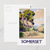 Somerset England voyage vintage Carte postale (Devant / Derrière)