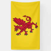 Somerset Flag England dragon symbol Spandoek (Verticaal)