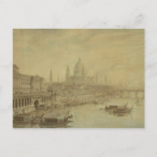 Somerset House, St. Paul's Cathedral en Blackfria Briefkaart