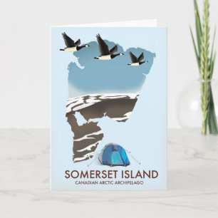 Somerset Island, Canada vintage stijl kaart