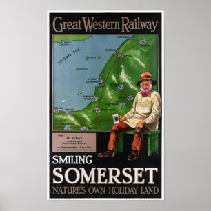 Somerset Poster vintage britannique 1940